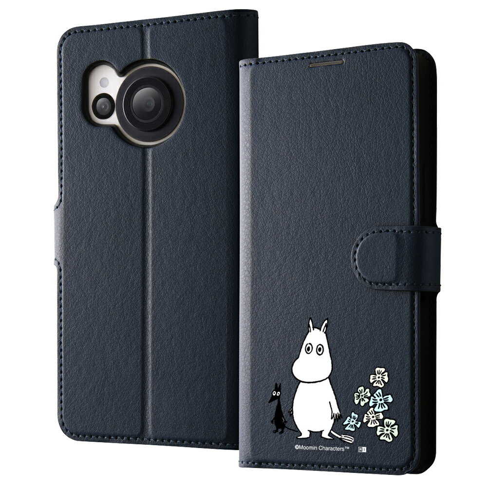 AQUOS R8 ケース ムーミン Moomin 手帳型 マグネット AQUOSR8 SH-52D アクオスR8 キャラクター グッズ 手帳型ケース カバー ソフト ハード スマホカバー スマホケース かわいい AQUOSR8ケース