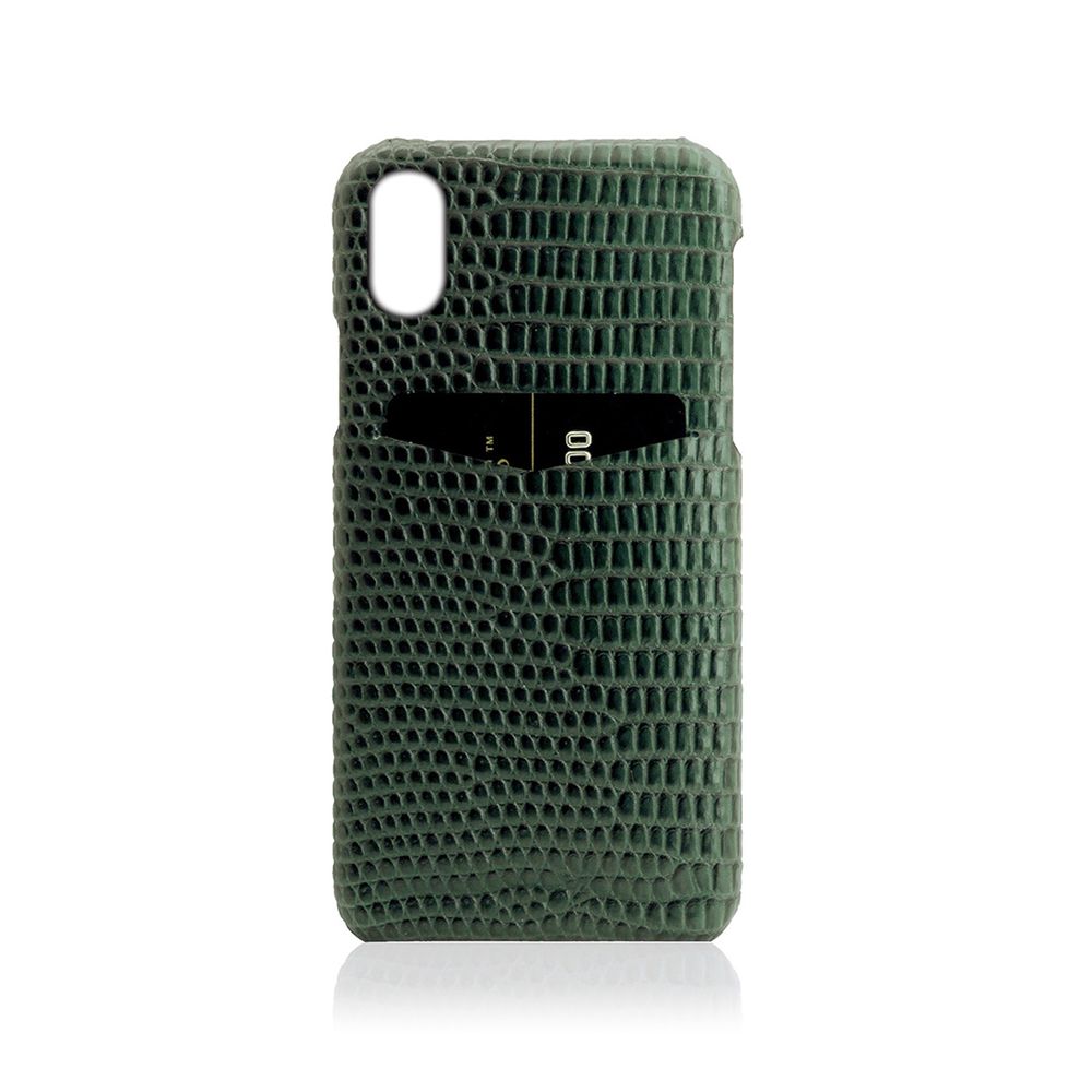 SLG Design iPhone XR用 Lizard Leather Back Case（グリーン） SD13700I61
