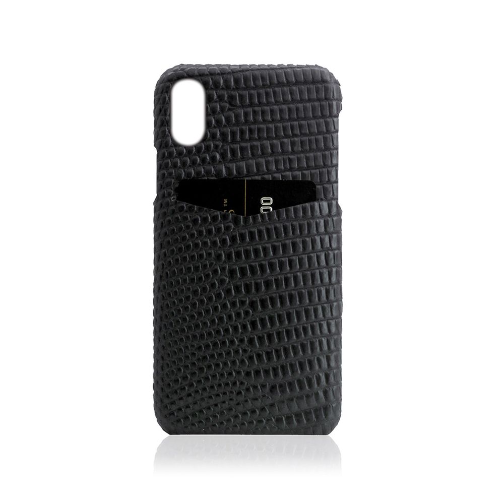 SLG Design iPhone XR用 Lizard Leather Back Case（ブラック） SD13701I61