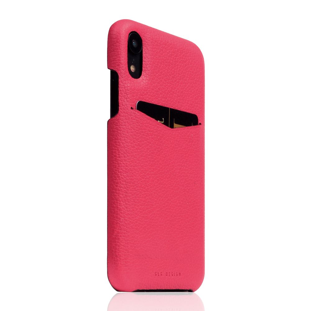 SLG Design iPhone XR用 Full Grain Leather Back Case（Pink Rose） SD15464I61