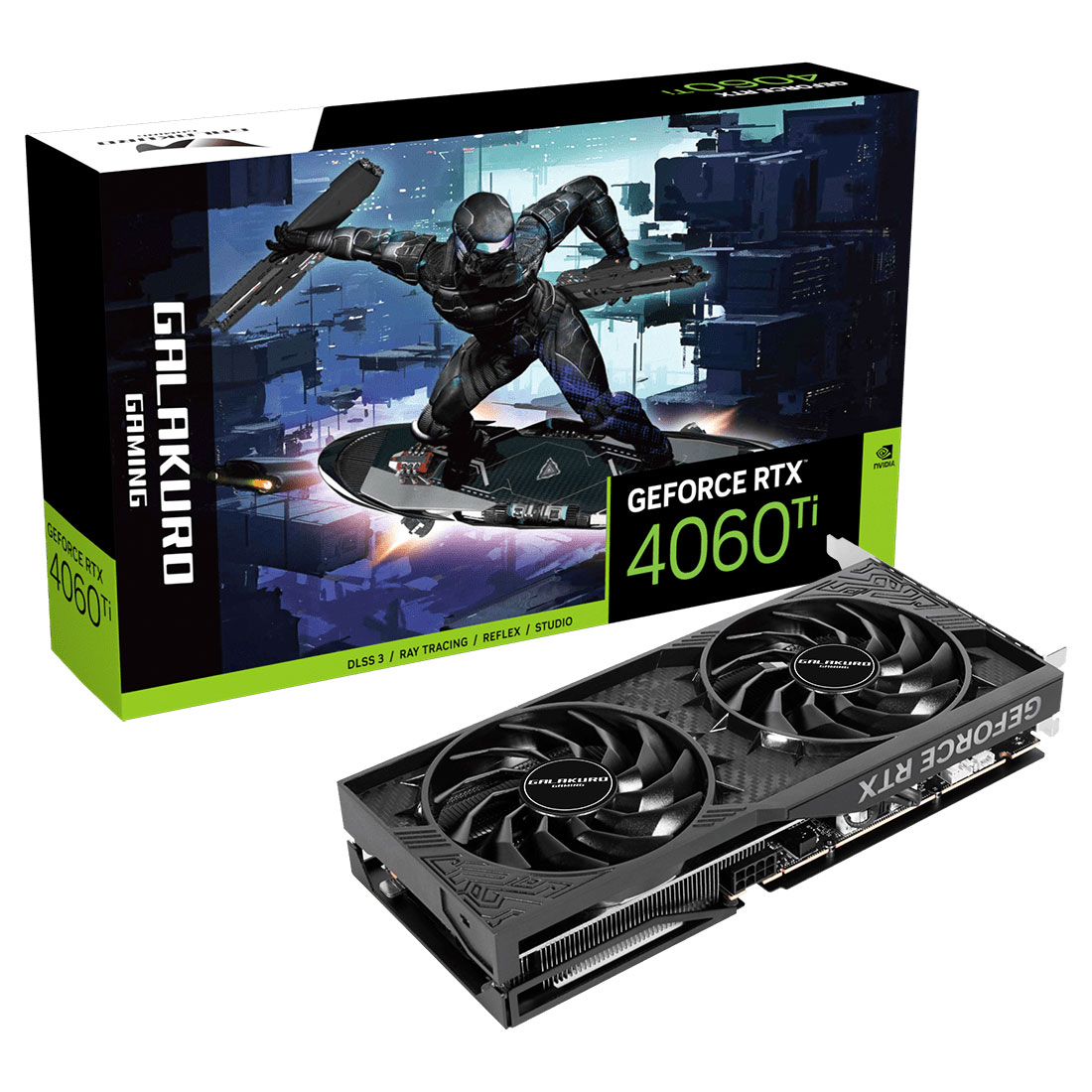 玄人志向 GALAKURO GAMING NVIDIA GeForce RTX 4060 Ti 搭載 グラフィックボード GG-RTX4060Ti-E8GB/OC/DF