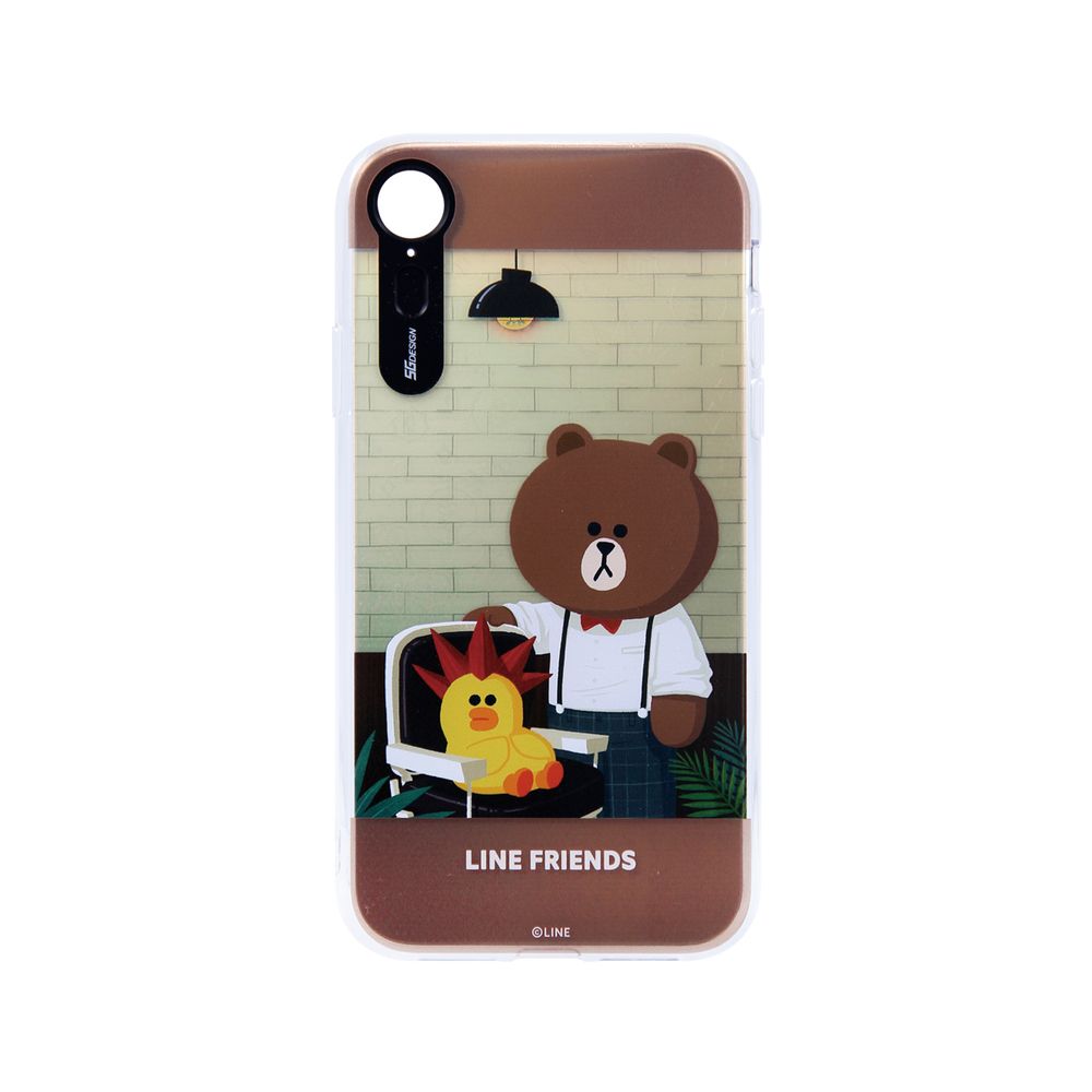 LINE FRIENDS iPhone XR用 LINE FRIENDS LIGHT UP CASE テーマ（ヘアドレッサー） KCL-LCT008