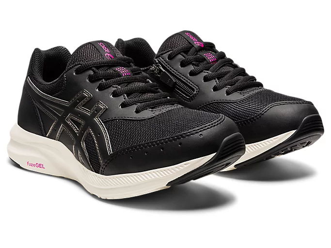 1292A054-001-25.0 アシックス レディース ゲルファンウォーカー（ブラック・25.0cm） asics walking