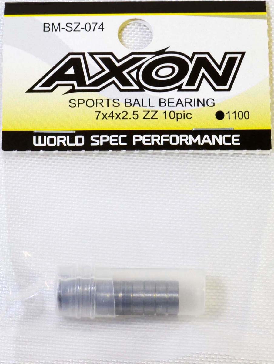 AXON SPORTS BALL BEARING 7x4x2.5 ZZ 10pic【BM-SZ-074】 ラジコンパーツ