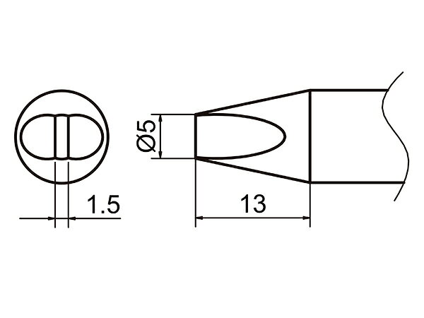 【返品種別B】□「返品種別」について詳しくはこちら□◆FX-805用交換こて先。◆高容量はんだ付け交換こて先。■　仕　様　■適合機種：FX-805コテ先名称：D型絶縁仕様：1000V欧州規格IEC60900：適合品[T37D5ハツコウ]トラスコ中山アウトドア＞DIY・工具＞電子機器＞はんだ用品
