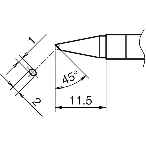 白光 こて先 BC型 横1mm 縦2mm T39-BC1020