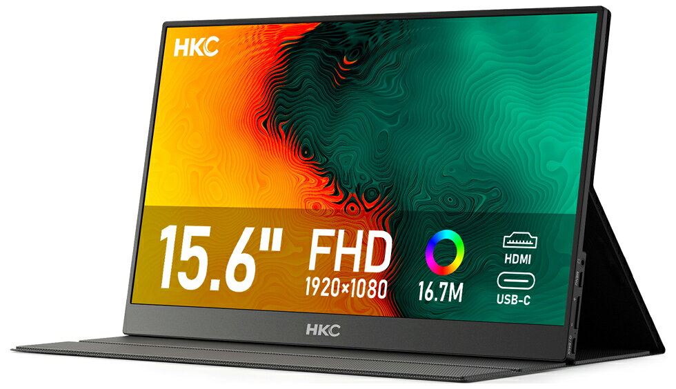 HKC｜エイチケーシー モバイル液晶ディスプレイ(15.6型/IPS/FullHD 1920×1080/60Hz/20ms)(ブラック) V16