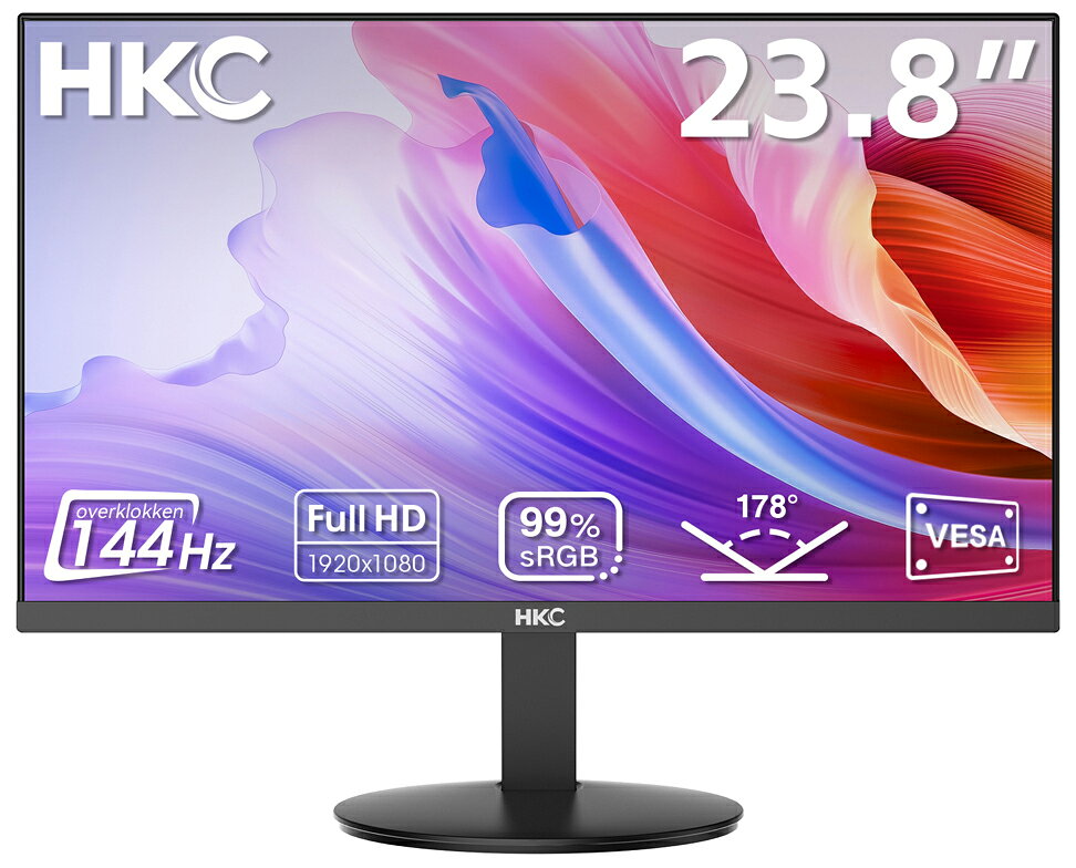 HKC｜エイチケーシー 液晶ディスプレイ(23.8型/IPS/FullHD 1920×1080/144Hz/5ms)(ブラック) V2418S