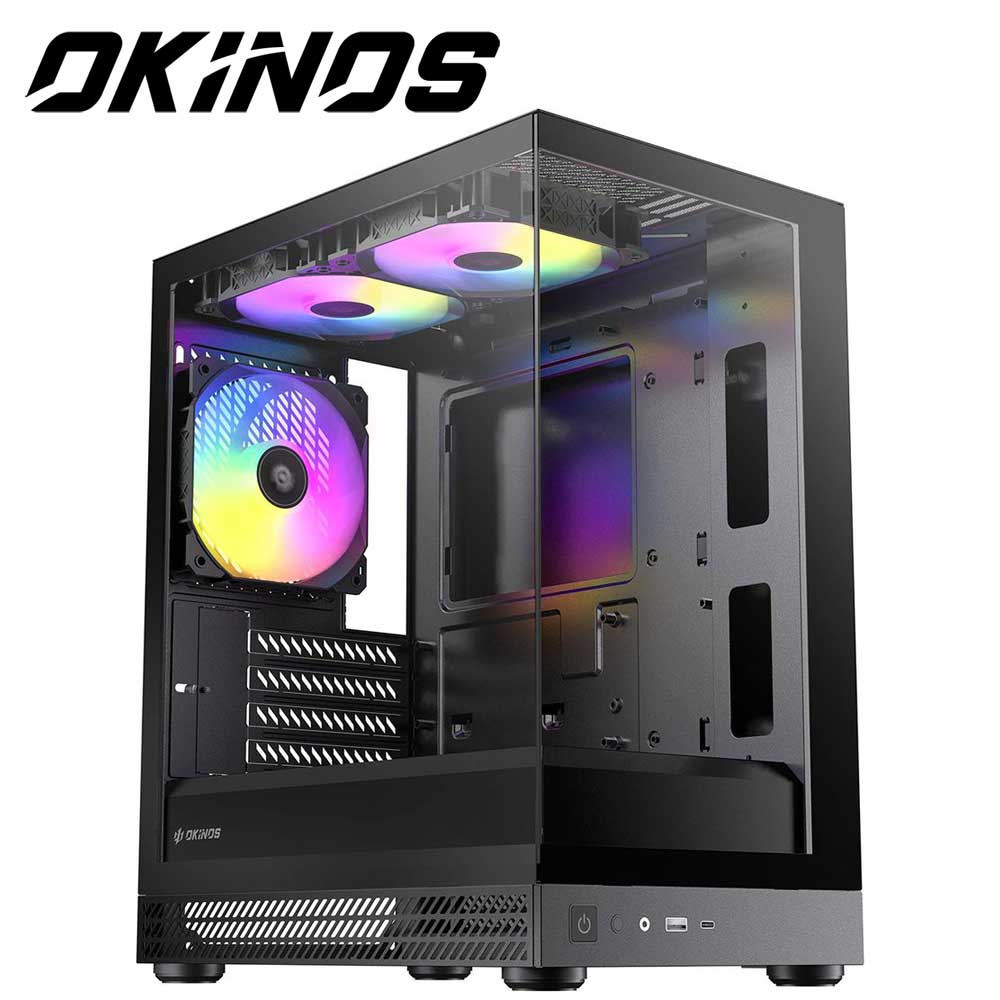 Okinos｜オキノス ピラーレス ミニタワーPCケース Aqua UNO（ブラック） UNO