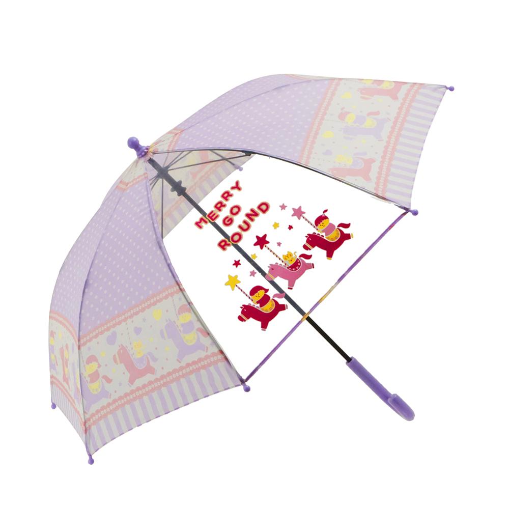 amusant sous la pluie(アミュゾンスーラプルイ) キッズ 長傘 50cm 1コマPOE （28510.Merry18PU） MY285152-1A-2C [MY2851521A2C]