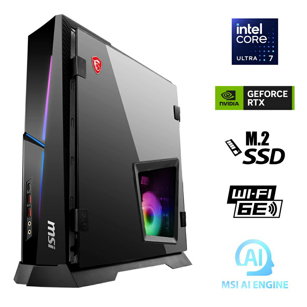 Lenovo - MSI｜エムエスアイ ゲーミング デスクトップパソコン MPG Trident AS AI(Ultra 7 265F/メモリ 32GB/SSD 1TB/GeForce RTX 5070 12G) MPG Trident AS AI 2NVP7-081JP