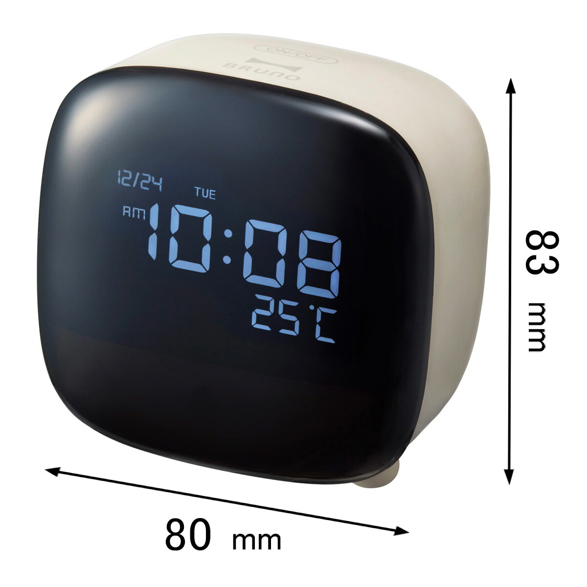 BRUNO（ブルーノ） 時計 BRUNO（ブルーノ） 置き時計 ナイトライトクロック（グレージュ） BCA029-GRG [BCA029GRG]【返品種別A】
