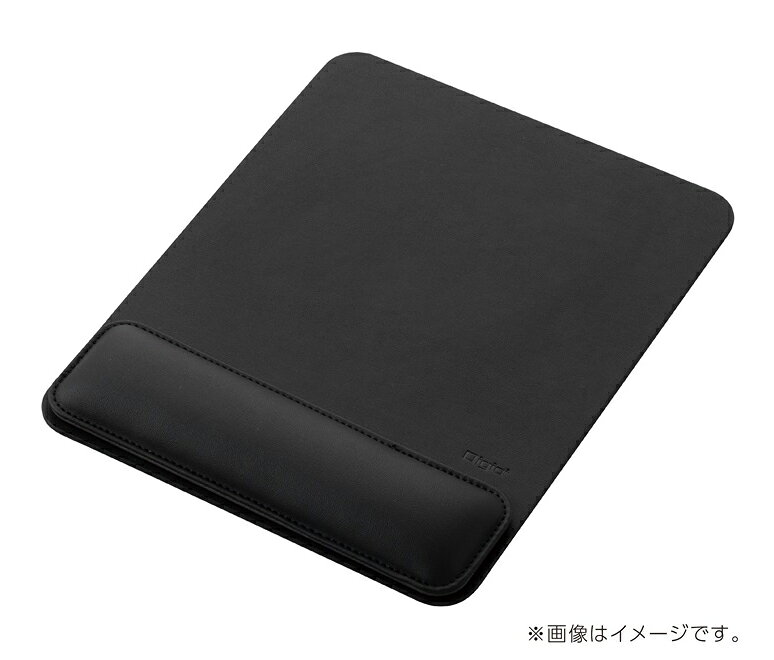 ナカバヤシ リストレスト付きPUレザー マウスパッド(ブラック) MUP-936BK