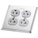 OUTLET COVER102-2D フルテック コンセントプレート（UL規格・4口タイプ） FIRUTECH