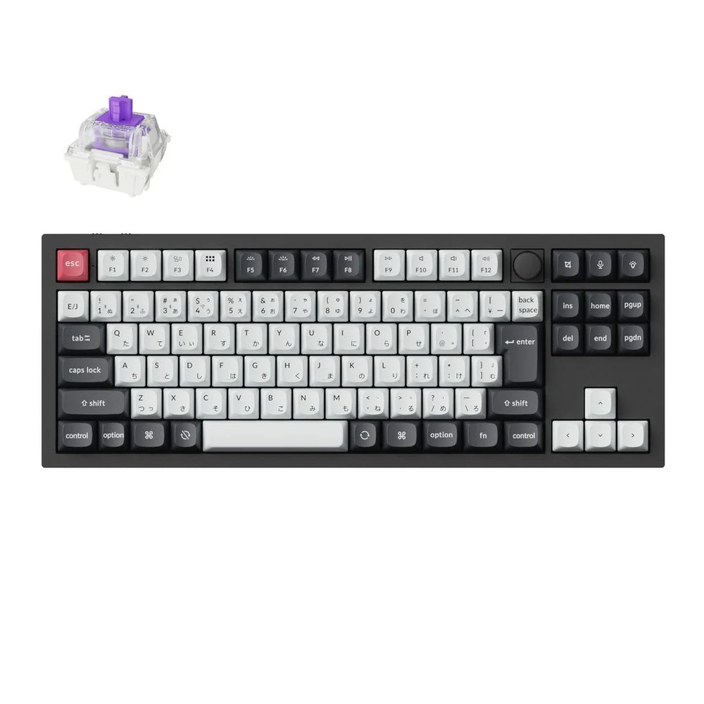 Keychron｜キークロン Q3 HE マグネットスイッチ搭載 QMK ワイヤレス カスタムキーボード（日本語配列 カーボンブラック） Q3H-M1-JIS