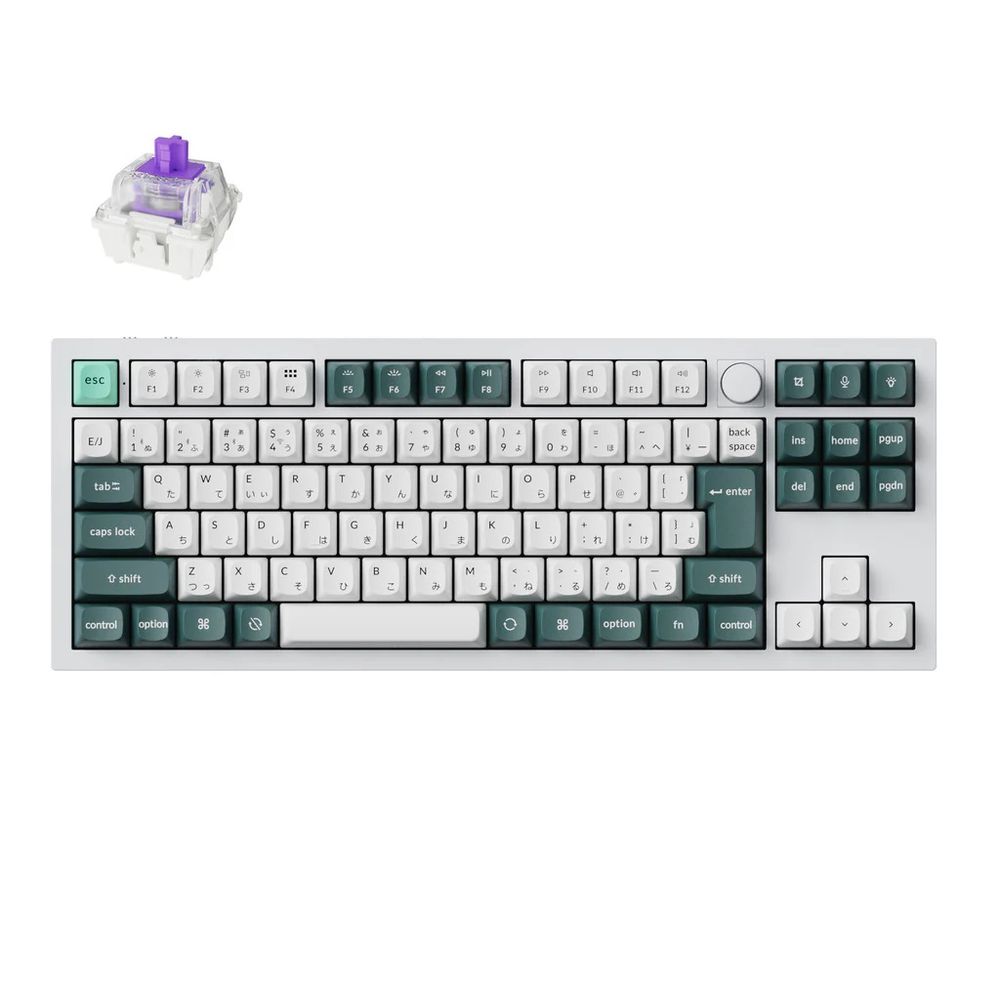 Keychron Q3 HE マグネットスイッチ搭載 QMK ワイヤレス カスタムキーボード（日本語配列 シェルホワイト） Q3H-P1-JIS