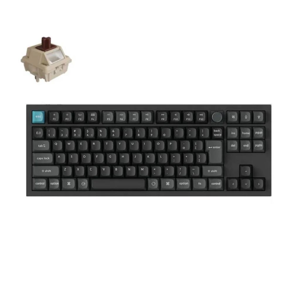 Keychron Q3 Ultra 8K ワイヤレスカスタムメカニカルキーボード 日本語配列・かな印字なし Keychron Silk POMスイッチ 茶軸（ブラック） Q3U-M3V-JIS