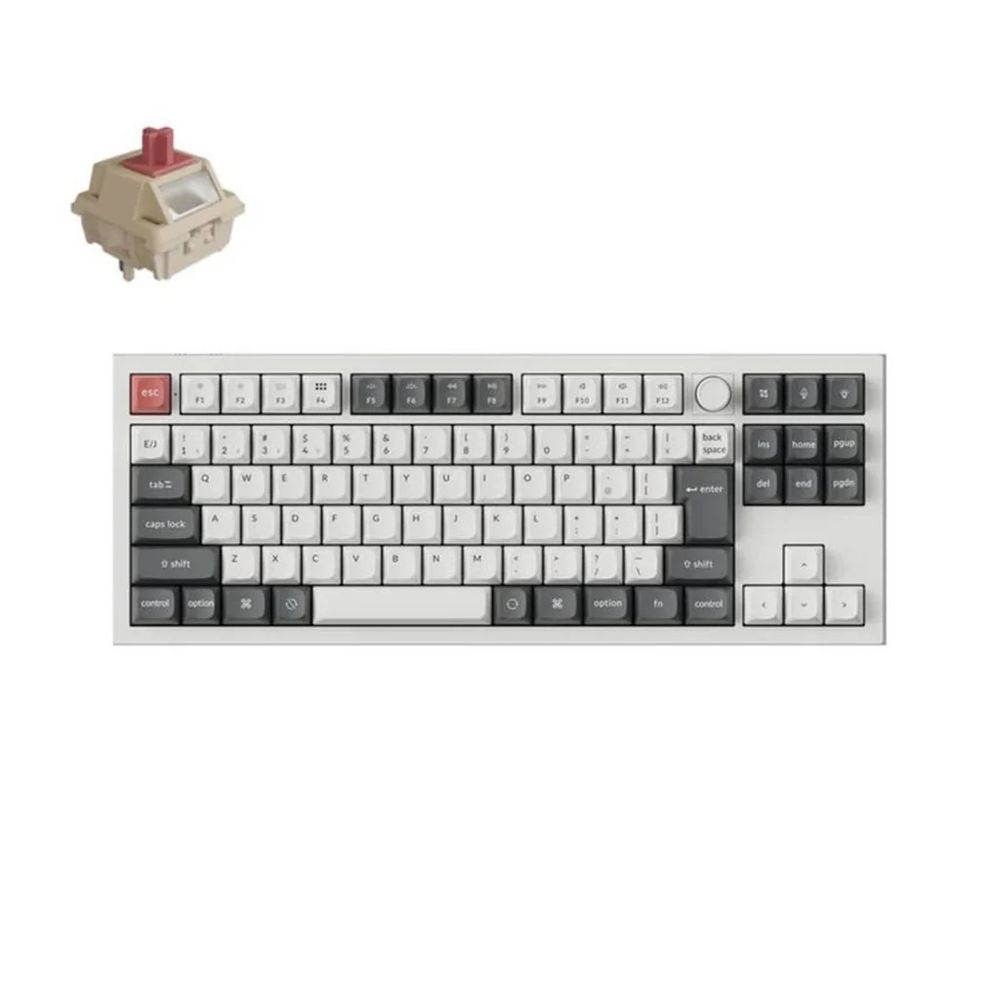 Keychron｜キークロン Q3 Ultra 8K ワイヤレスカスタムメカニカルキーボード 日本語配列・かな印字なし Keychron Silk POMスイッチ 赤軸（ホワイト） Q3U-P1V-JIS