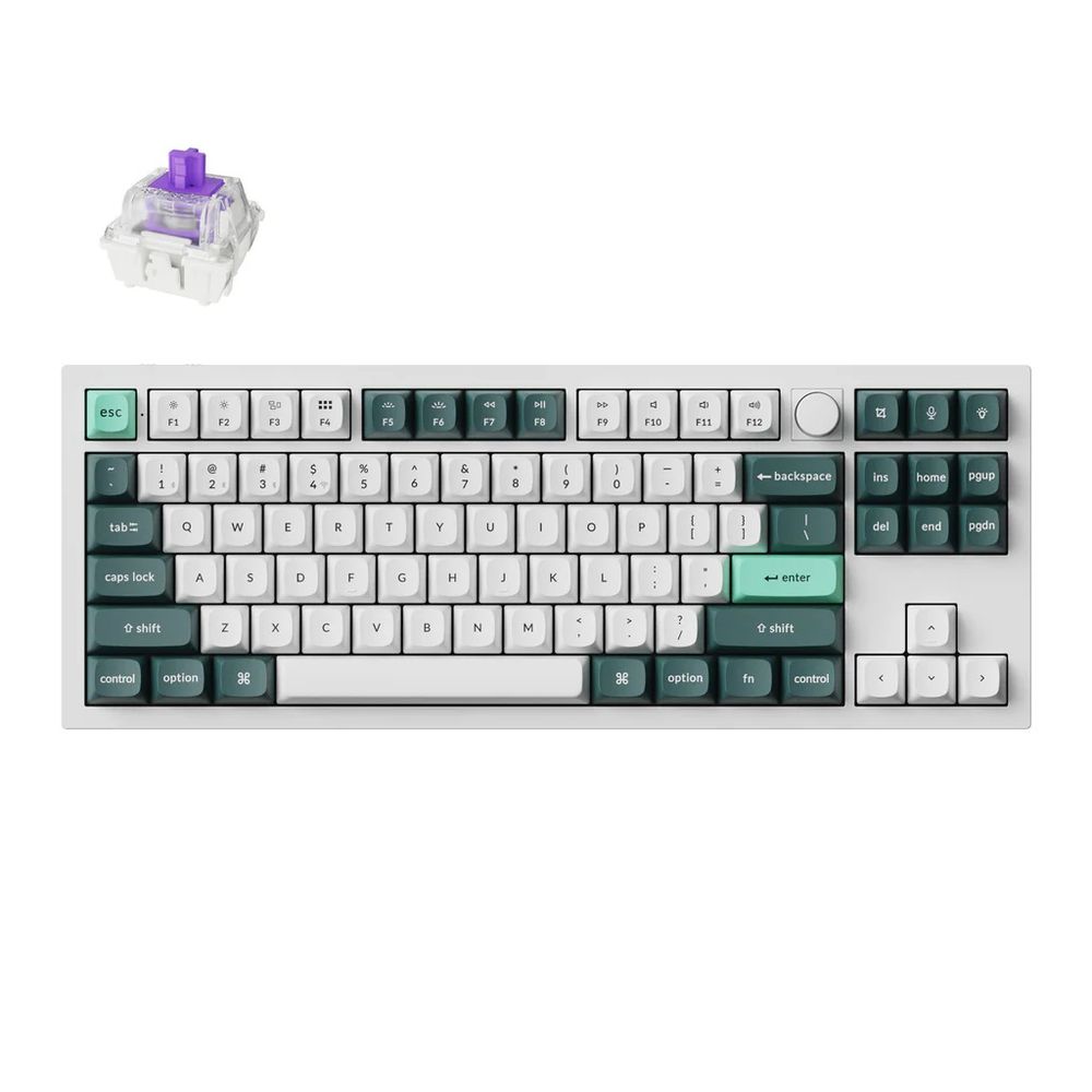 Keychron Q3 HE マグネットスイッチ搭載 QMK ワイヤレス カスタムキーボード（英語配列 シェルホワイト） Q3H-P1-US