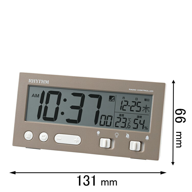 リズム 電波目覚まし時計 フィットウェーブD237 8RZ237SR06 [8RZ237SR06]【返品種別A】