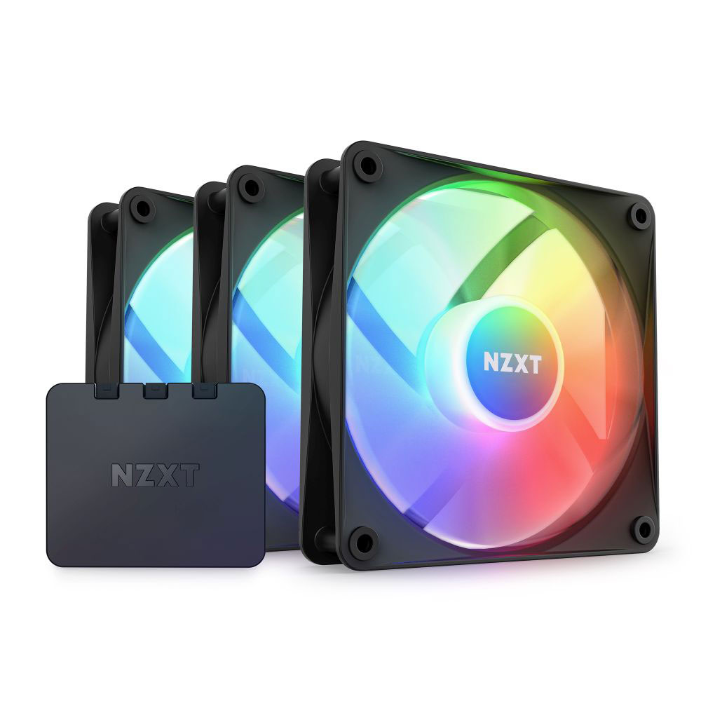 NZXT PCケースファン F Series RGB CORE Fans(120mm×3パック・ブラック) RF-C12TF-B1