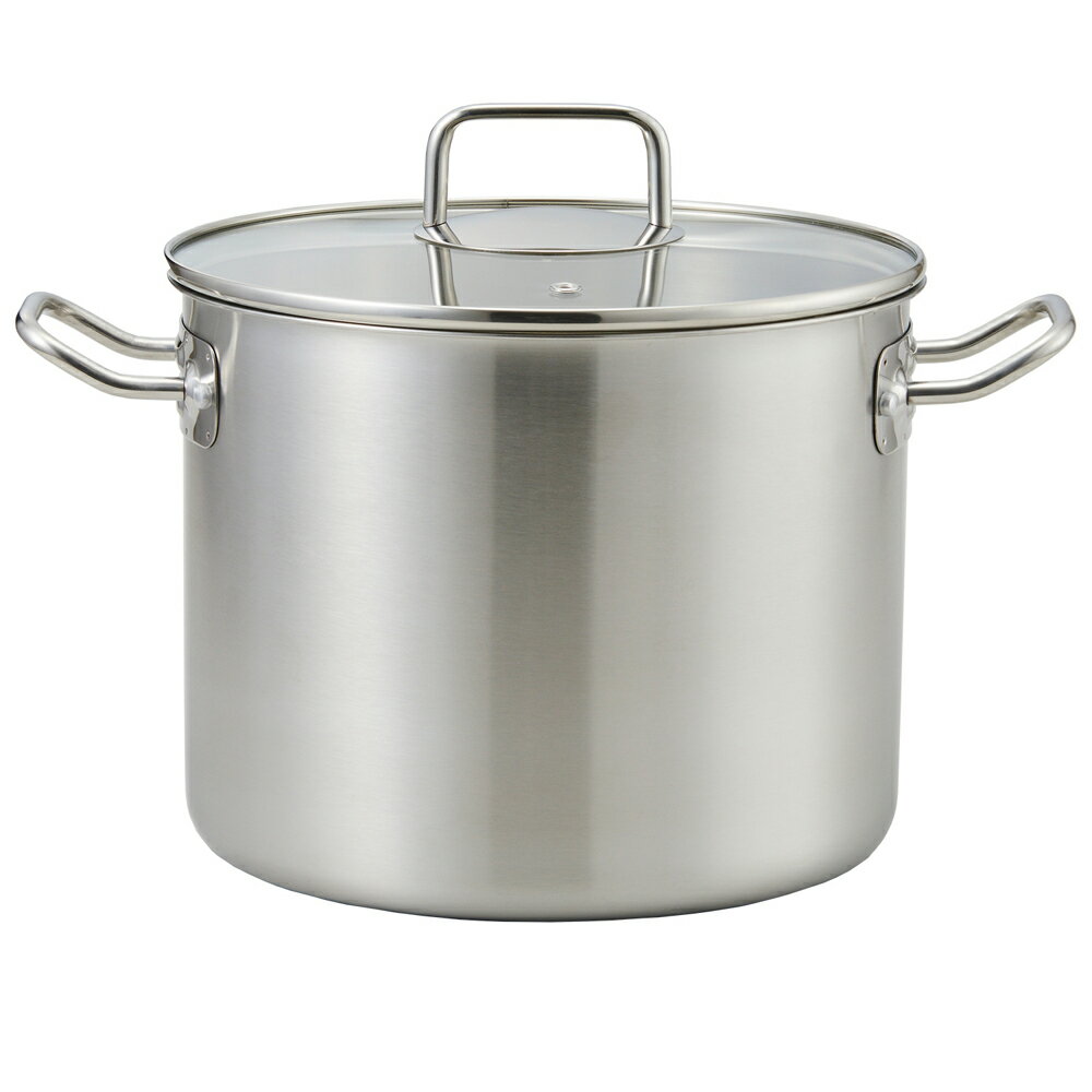 乐天商城 - ベストコ 【IH対応】ストックポット　24cm　サテン ND-6346 Bestco　エコーズ 軽くて見える ステンレス ストックポット [ND6346]