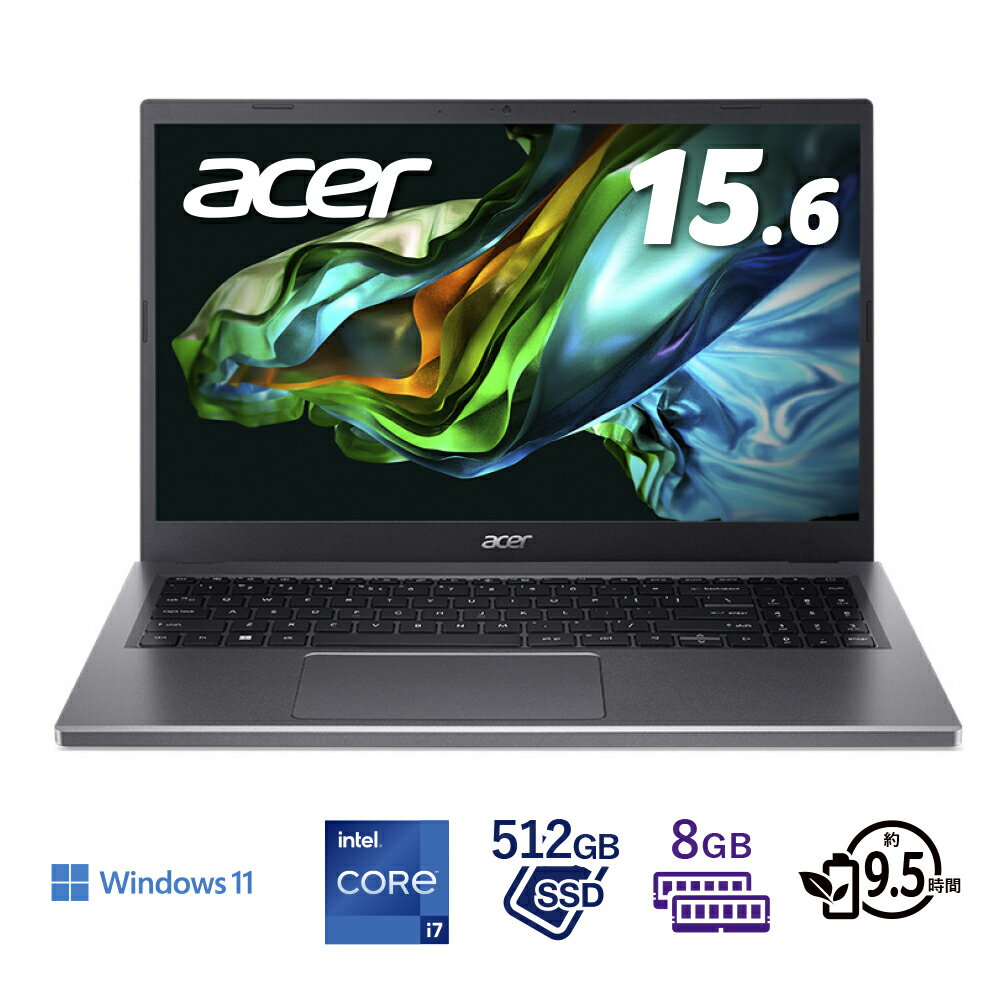 Acerʥ 15.6Ρȥѥ Aspire 5Core i7/  8GB/ 512GB SSD 륰쥤 A515-58P-N78Y