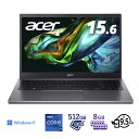 Acer エイサー 15.6型ノートパソコン Aspire 5 Core i7/ メモリ 8GB/ 512GB SSD スチールグレイ A515-58P-N78Y