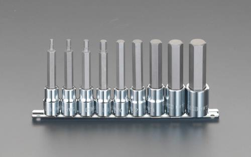 エスコ 1/2インチDR 4-19mm/250mm 六角ビットソケットセット EA617GT-400 ESCO