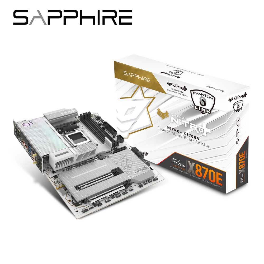 SAPPHIRE｜サファイア SAPPHIRE NITRO+ X870EA Phantomlink Polar マザーボード（ホワイト） 52122-11-40G