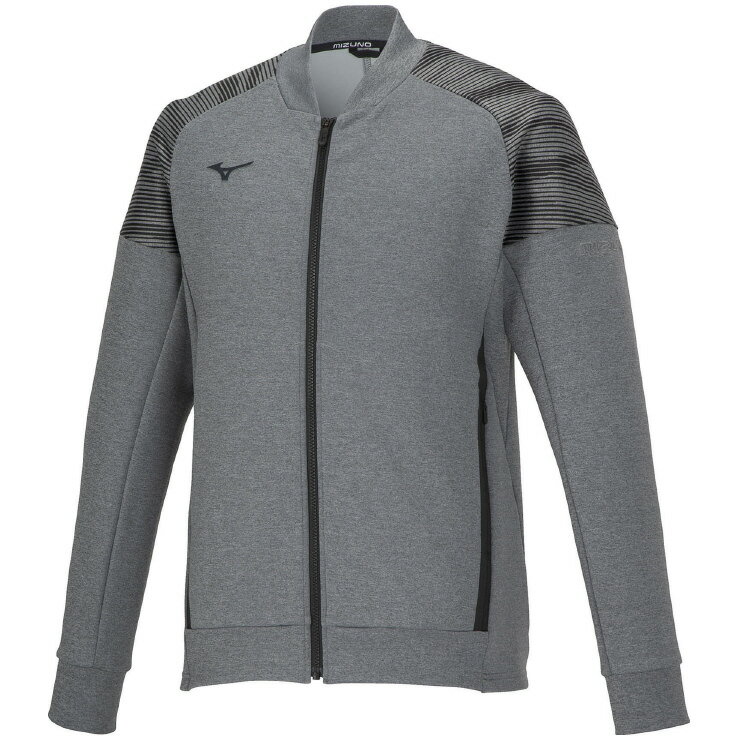 ミズノ ストレッチスウェットジャケット（グレー杢・サイズ：S） 32MCA05506S MIZUNO メンズ