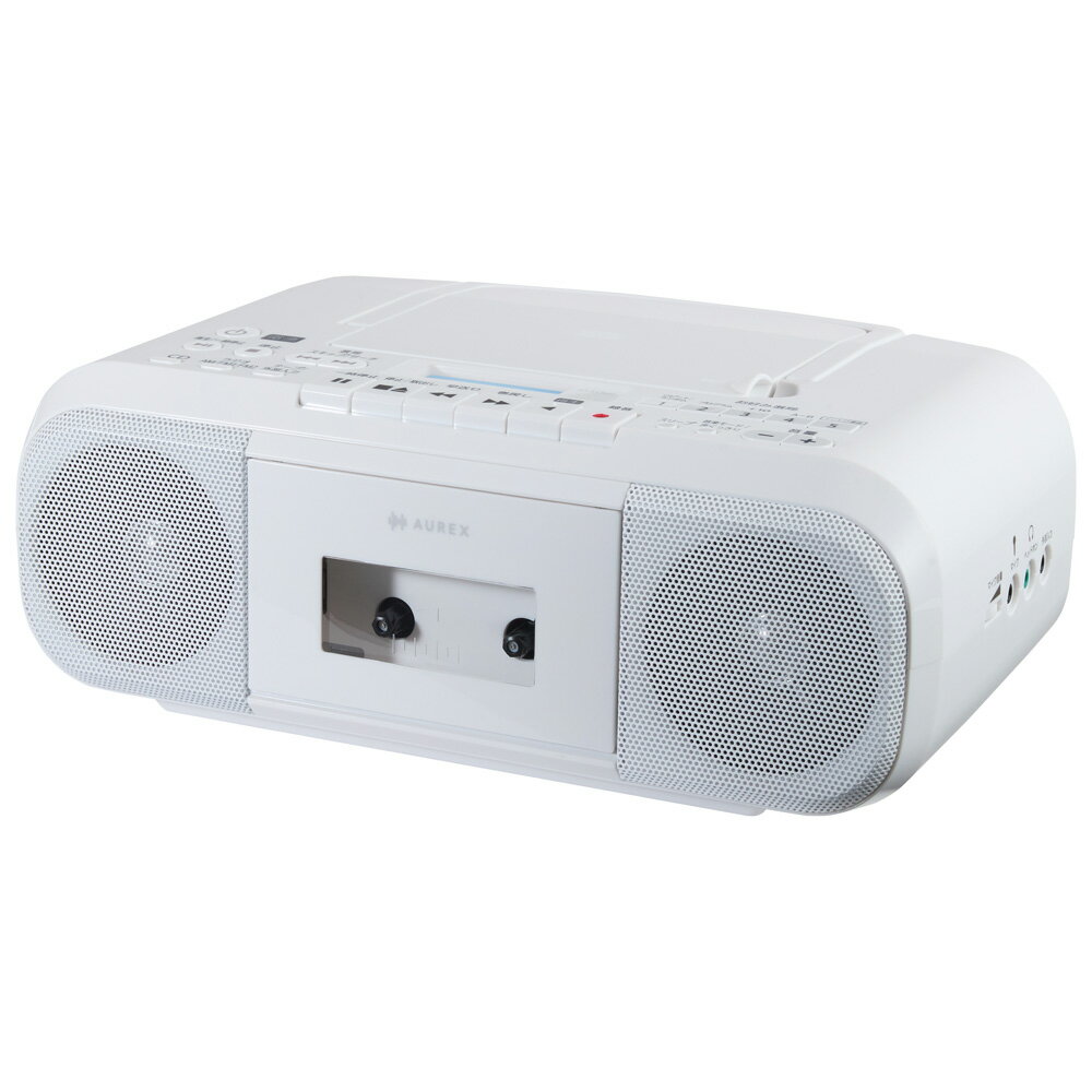 東芝 CDラジオカセットレコーダー（ホワイト） AX-KCR60(W) TOSHIBA AUREX