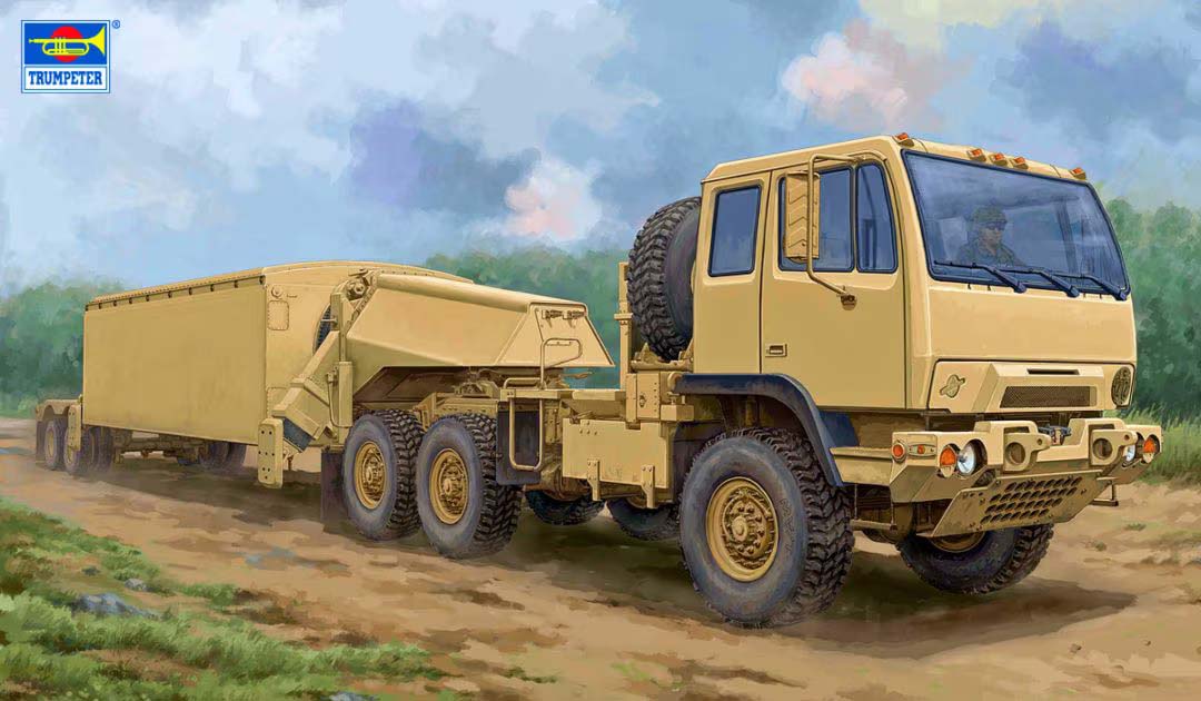 トランペッター 1/35 アメリカ軍 M1088 4×4汎用トラックw/トラクター【01098】 プラモデル