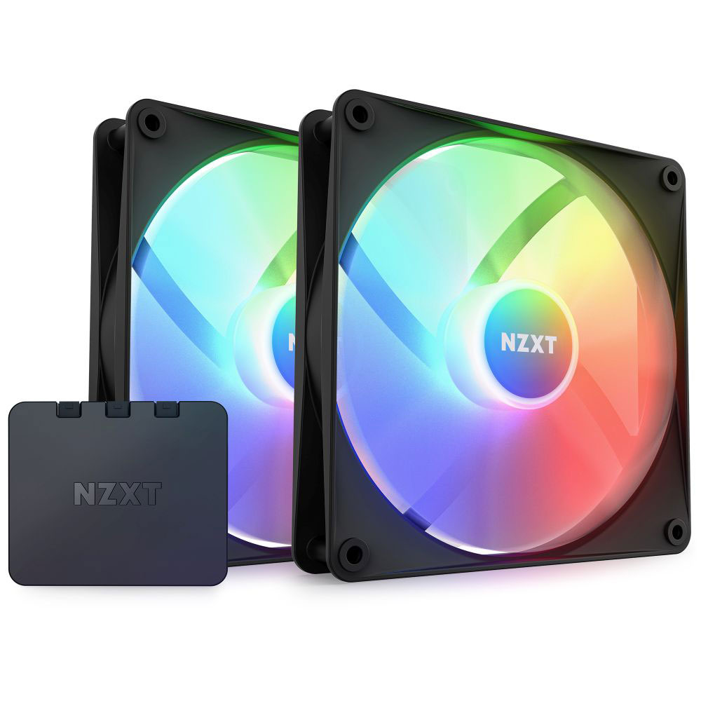 NZXT PCケースファン F Series RGB CORE Fans(140mm×2パック・ブラック) RF-C14DF-B1