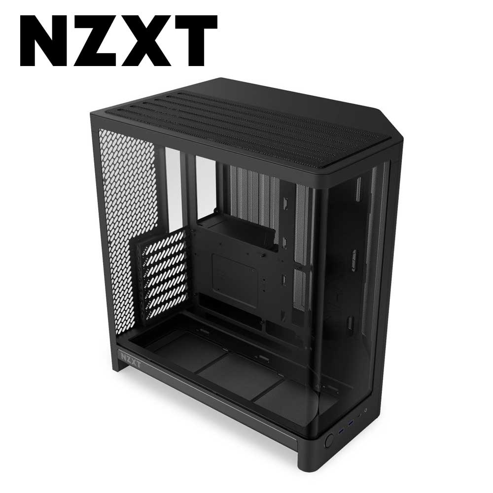 NZXT デュアルチャンバーピラーレス PCケース H6 【ATX / MicroATX / Mini-ITX】（ブラック） CC-H62FB-01