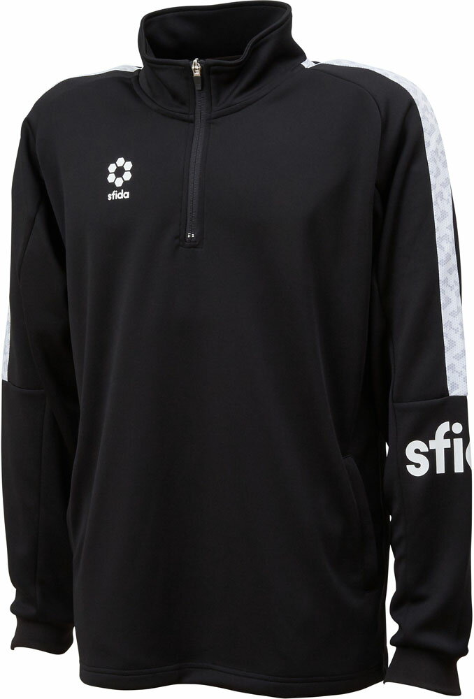 sfida（スフィーダ） BP ウォームアップハーフジップトップ JR（ブラック・サイズ：140） IM-SA21813JR-BLK-140