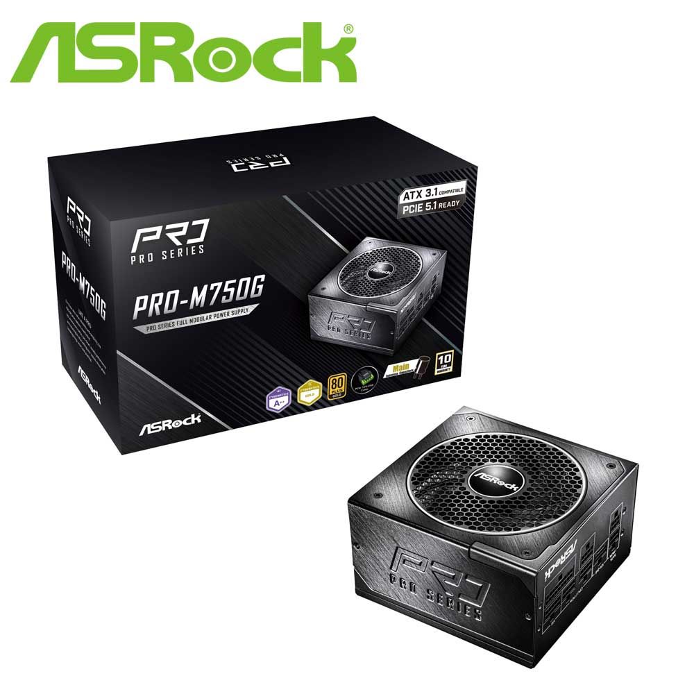 ASRock｜アスロック ATX 3.1準拠 電源ユニット 750W （ブラック） PRO-M750G