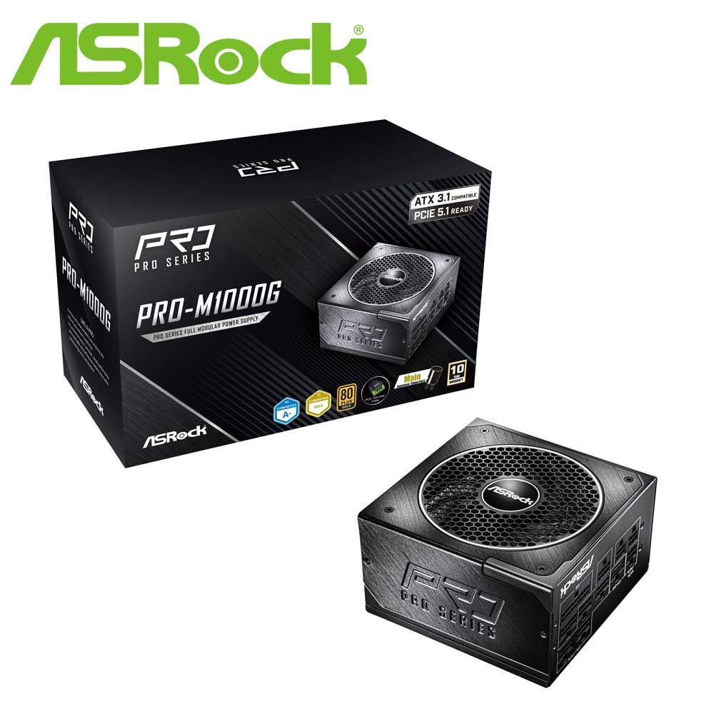 ASRock｜アスロック ATX 3.1準拠 電源ユニット 1000W （ブラック） PRO-M1000G