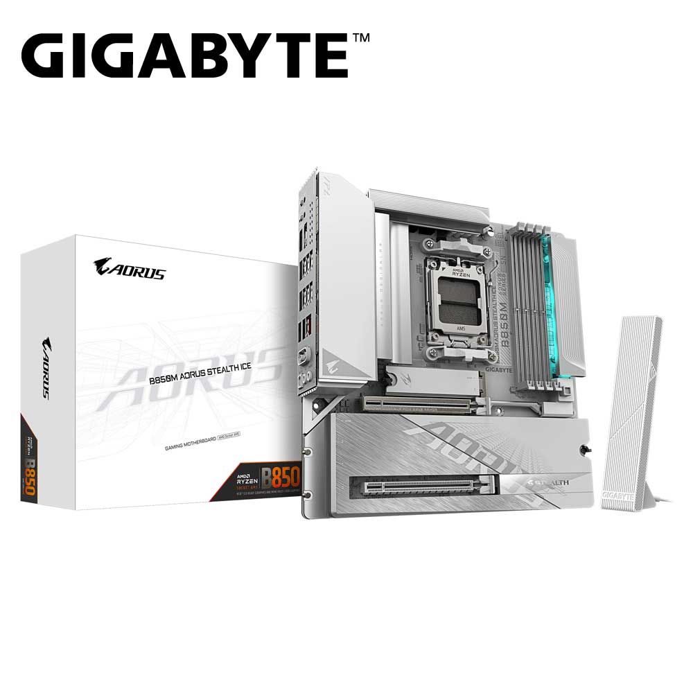 GIGABYTE GIGABYTE B850M AORUS STEALTH ICE マザーボード（ホワイト） B850MAORUSSTEALTHICE