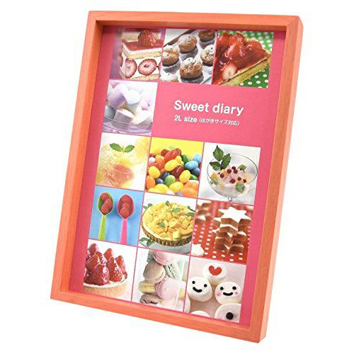 モクメチヨウカラ-F-JWC-2L-PK キング 木目調カラーフレーム JWC-2L-PK 2Lサイズ ピンク