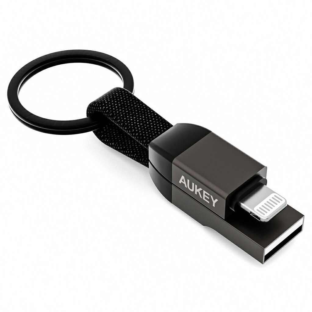 AUKEY キーホルダー型 USB-A to Lightningケーブル 0.1m CB-AKL6-BK