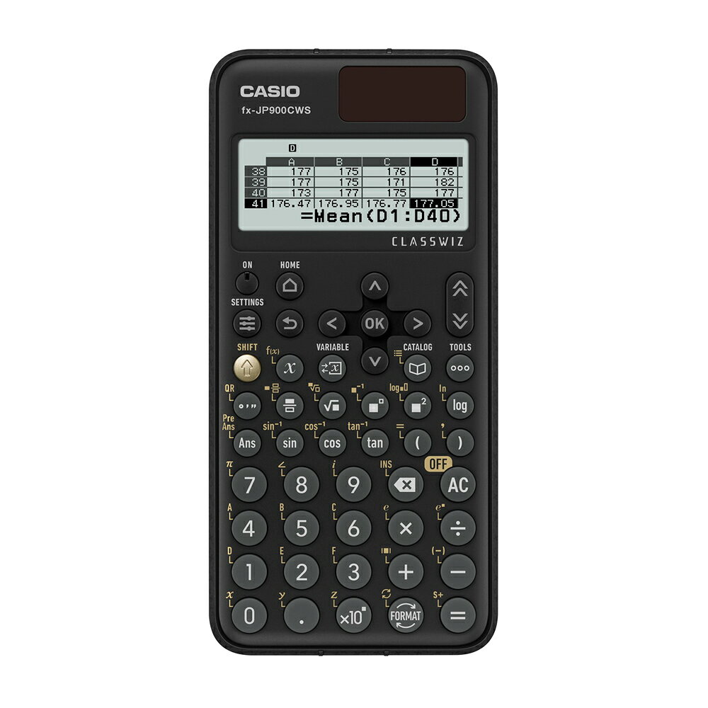 カシオ 関数電卓（ブラック） ClassWiz 2nd FX-JP900CWS-N