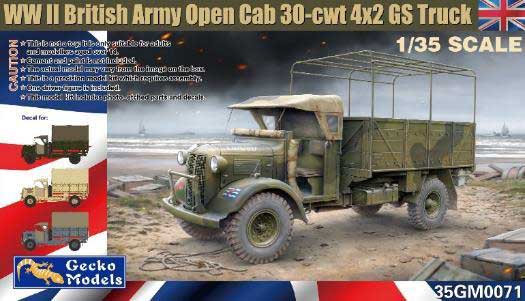 ゲッコー・モデル 1/35 WW.II イギリス軍 30-cwt 4x2GSトラック (オープンキャブ)【GEC35GM0071】 プラモデル