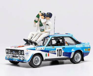 イクソ 1/43 フィアット 131 アバルト 1980年モンテカルロラリー 優勝 #10 フィギュア付【SPRM00280】 ミニカー