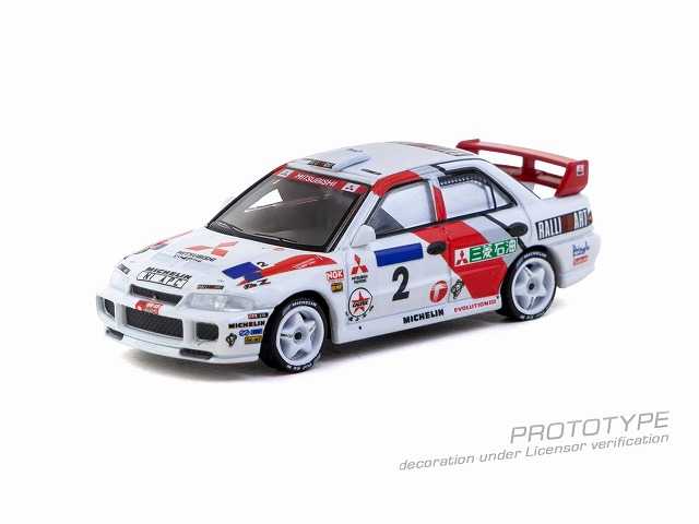 ターマックワークス 1/64 Mitsubishi Lancer Evolution III Hong Kong Beijing Rally 1996 Winner ミニカー