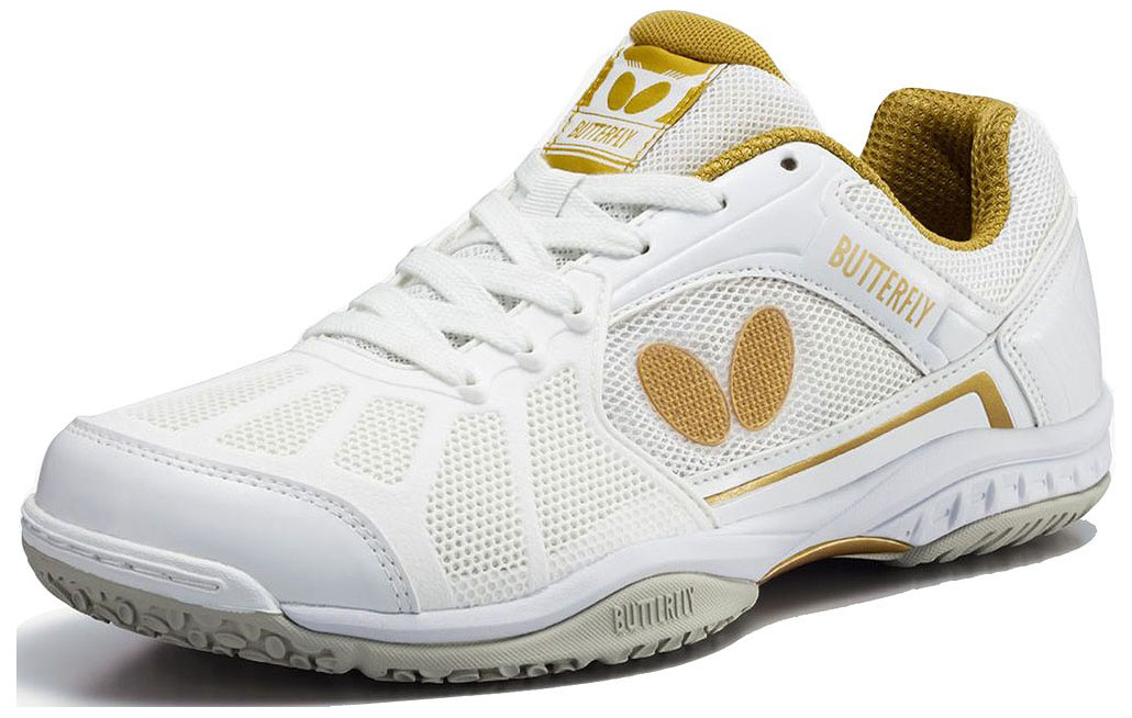 バタフライ 卓球シューズ レゾライン リフォネス(ホワイト×ゴールド・サイズ:29.5cm) BUT-93620-944-29.5