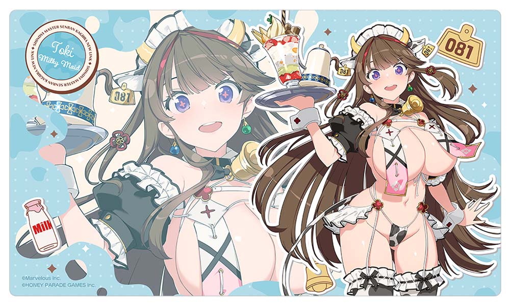 【予約】 カーテン魂 シノビマスター 閃乱カグラ NEW LINK 描き下ろしラバーマット(紫/ミルキーメイド) グッズ 【2026年10月発売予定】