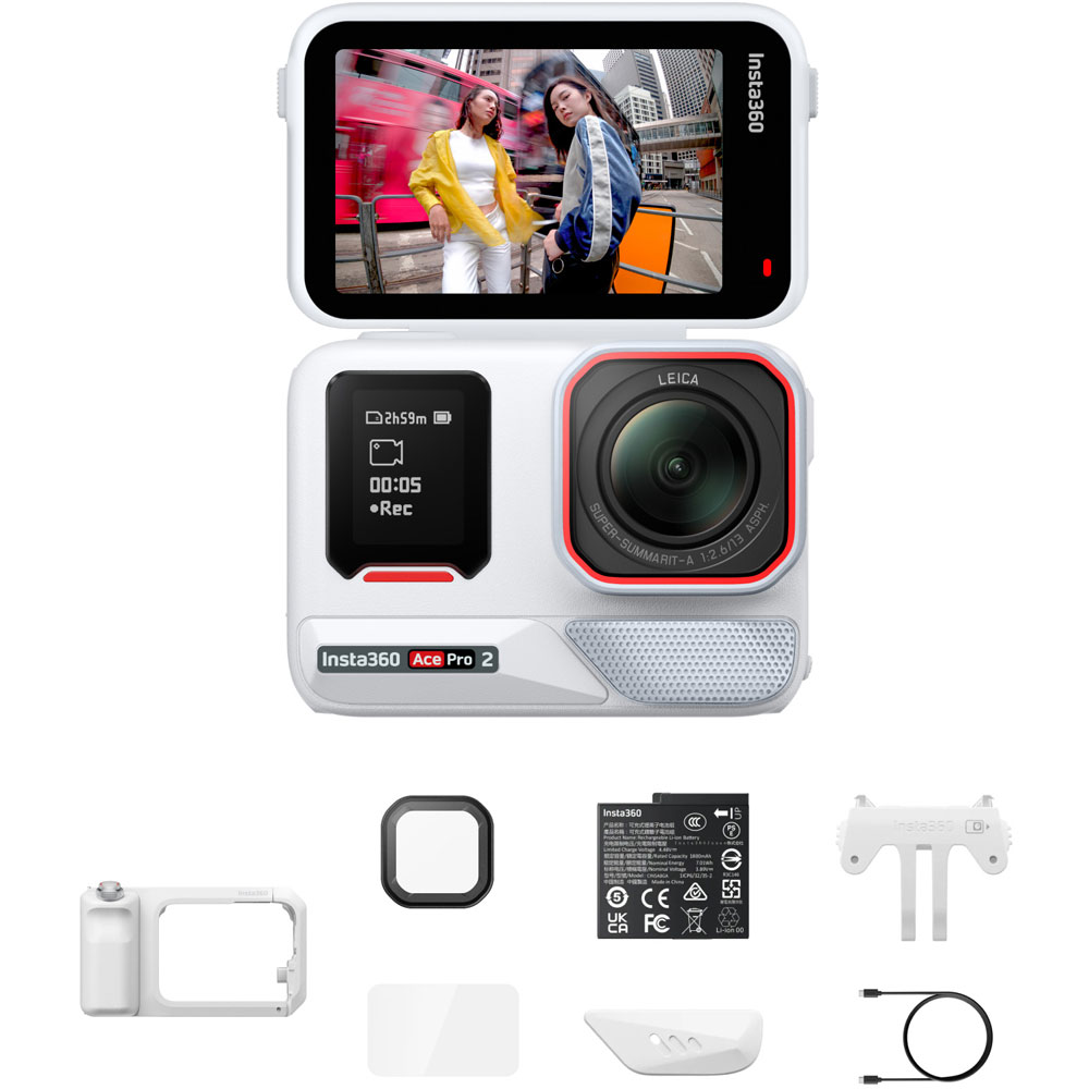 Insta360 アクションカメラ「Insta360 Ace Pro 2」 ストリート撮影ミストキット（アークティックホワイト） CINSBBGA-ACEPRO2198 Insta360 Ace Pro 2 Xplorer Mist Bundle (Arctic White)