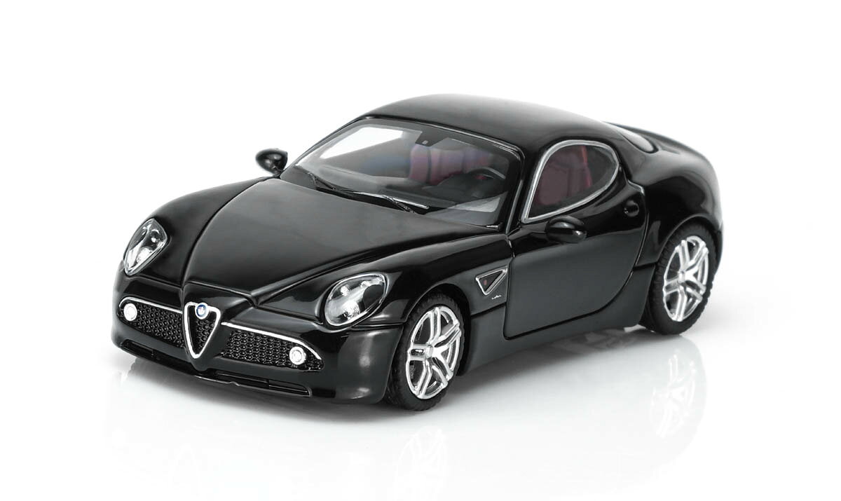 モーターへリックス 1/64 アルファ ロメオ 8C Competizione 2008 Metallic Black ミニカー