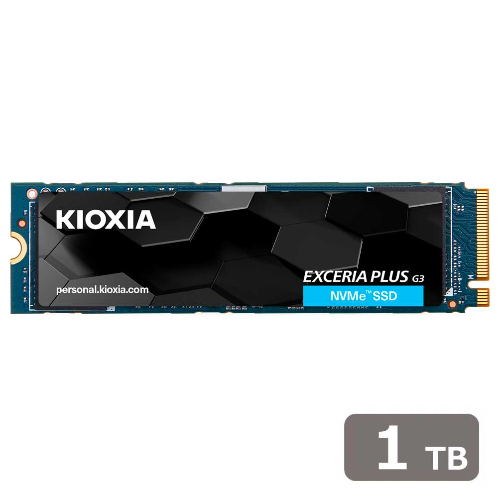 KIOXIA｜キオクシア 内蔵SSD KIOXIA EXCERIA PLUS G3 NVMe Gen4x4 1TB M.2 2280(PCIe Gen4 x4) 読み込み5000MB/s 書き込み3900MB/s 3次元フラッシュメモリ「BiCS FLASH TLC」 SSD-CK1.0N4PLG3J